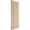 Ekena Millwork Rustic Three Board Joined Board-n-Batten Sandblasted Faux Wood Shutters w/End Batten, 16 1/2"Wx44"H SHUBJE16X44SDPR - alternate 16